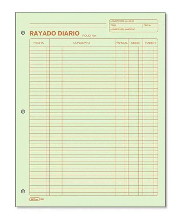 block de contabilidad