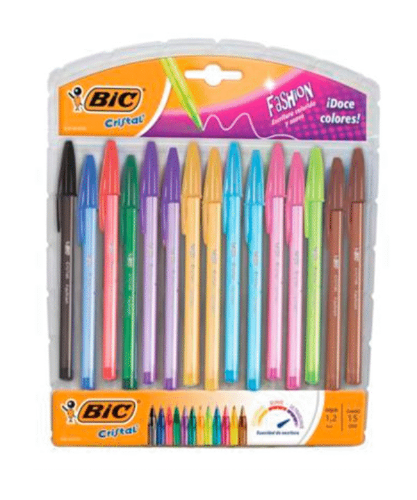 Bolígrafo BIC Cristal Fashion 15pz