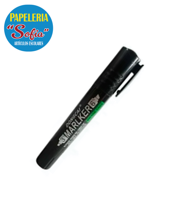 Marcador Permanente Negro Con Doble Punta